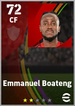 Emmanuel Boateng eFootball 2026 player card — 72 OVR CF