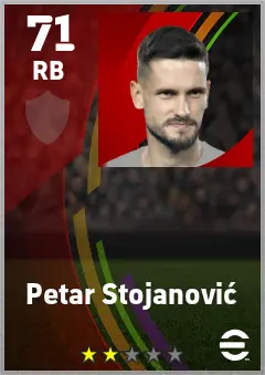 Petar Stojanovic eFootball 2026 player card — 71 OVR RB