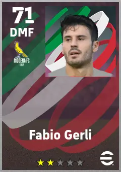 Fabio Gerli eFootball 2026 player card — 71 OVR DMF