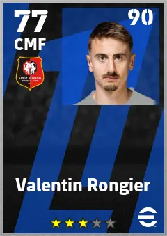 Valentin Rongier eFootball 2026 player card — 77 OVR CMF