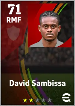 David Sambissa eFootball 2026 player card — 71 OVR RMF