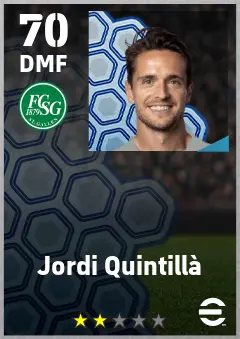 Jordi Quintilla eFootball 2026 player card — 70 OVR DMF