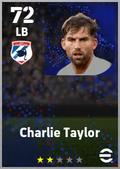 Charlie Taylor eFootball 2026 player card — 72 OVR LB