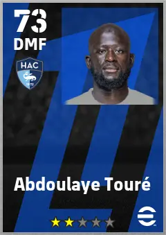 Abdoulaye Toure eFootball 2026 player card — 73 OVR DMF