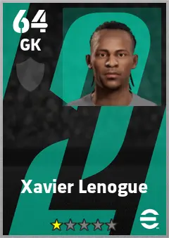 Xavier Lenogue eFootball 2026 player card — 64 OVR GK