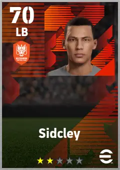 Sidcley eFootball 2026 player card — 70 OVR LB