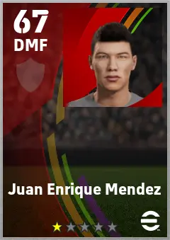 Juan Enrique Mendez eFootball 2026 player card — 67 OVR DMF