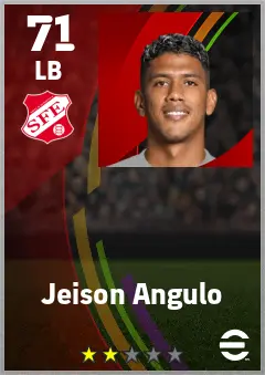 Jeison Angulo eFootball 2026 player card — 71 OVR LB