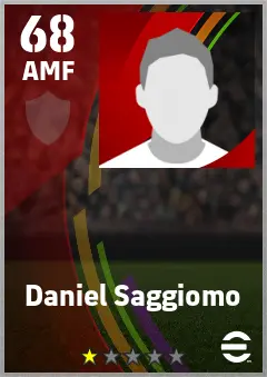 Daniel Saggiomo eFootball 2026 player card — 68 OVR AMF