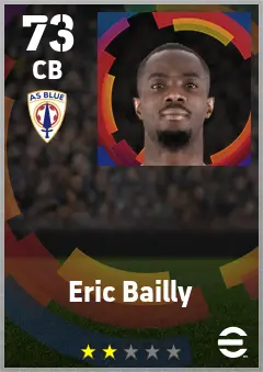 Eric Bailly eFootball 2026 player card — 73 OVR CB