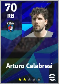 Arturo Calabresi eFootball 2026 player card — 70 OVR RB