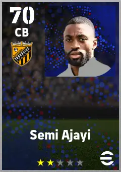 Semi Ajayi eFootball 2026 player card — 70 OVR CB