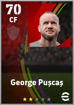 George Puscas eFootball 2026 player card — 70 OVR CF