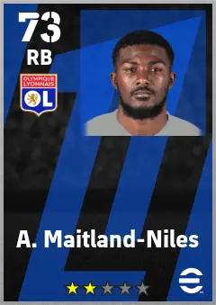A. Maitland-Niles eFootball 2026 player card — 73 OVR RB