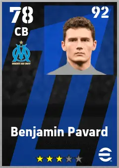Benjamin Pavard eFootball 2026 player card — 78 OVR CB