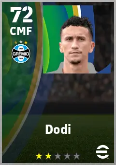 Dodi eFootball 2026 player card — 72 OVR CMF
