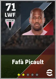 Fafa Picault eFootball 2026 player card — 71 OVR LWF