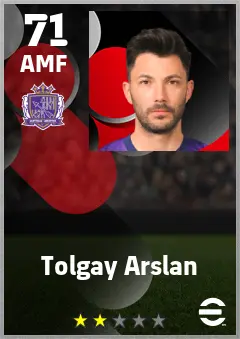 Tolgay Arslan eFootball 2026 player card — 71 OVR AMF