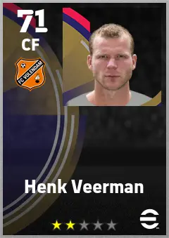 Henk Veerman eFootball 2026 player card — 71 OVR CF