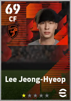 Lee Jeong-Hyeop eFootball 2026 player card — 69 OVR CF