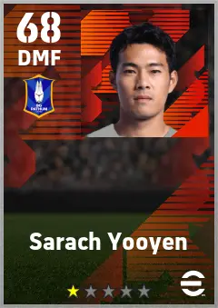 Sarach Yooyen eFootball 2026 player card — 68 OVR DMF