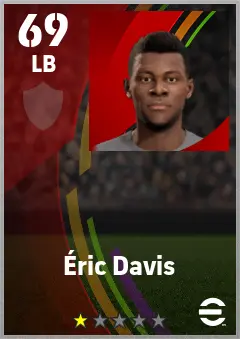 Eric Davis eFootball 2026 player card — 69 OVR LB