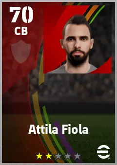 Attila Fiola eFootball 2026 player card — 70 OVR CB
