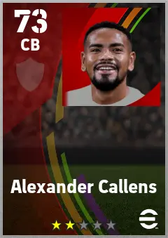 Alexander Callens eFootball 2026 player card — 73 OVR CB