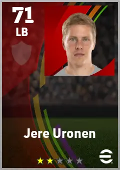 Jere Uronen eFootball 2026 player card — 71 OVR LB