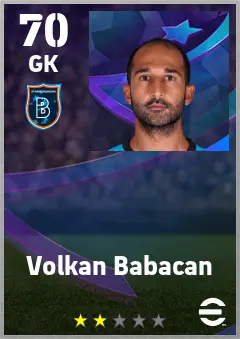 Volkan Babacan eFootball 2026 player card — 70 OVR GK