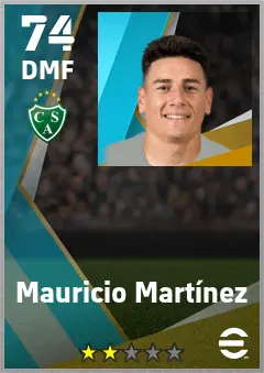Mauricio Martinez eFootball 2026 player card — 74 OVR DMF