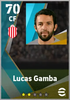 Lucas Gamba eFootball 2026 player card — 70 OVR CF