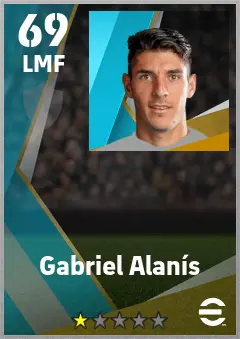 Gabriel Alanis eFootball 2026 player card — 69 OVR LMF