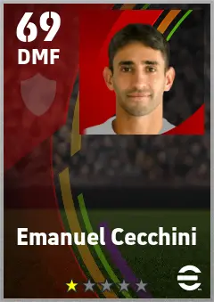 Emanuel Cecchini eFootball 2026 player card — 69 OVR DMF