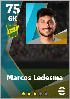 Marcos Ledesma eFootball 2026 player card — 75 OVR GK