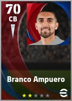Branco Ampuero eFootball 2026 player card — 70 OVR CB