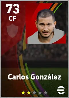 Carlos Gonzalez eFootball 2026 player card — 73 OVR CF