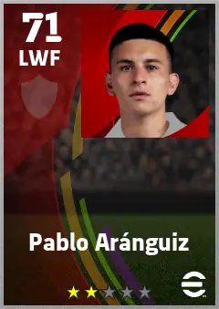 Pablo Aranguiz eFootball 2026 player card — 71 OVR LWF