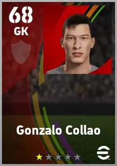 Gonzalo Collao eFootball 2026 player card — 68 OVR GK