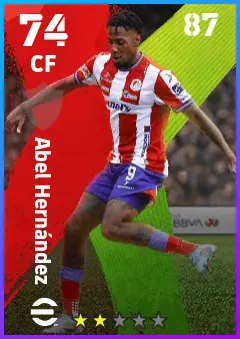 Abel Hernandez eFootball 2026 player card — 74 OVR CF