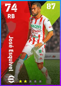 Jose Esquivel eFootball 2026 player card — 74 OVR RB