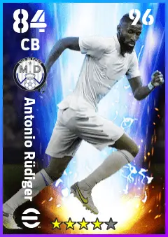 Antonio Rudiger eFootball 2026 player card — 84 OVR CB