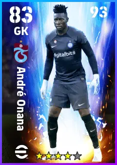Andre Onana eFootball 2026 player card — 83 OVR GK