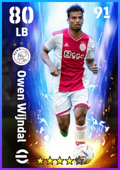 Owen Wijndal eFootball 2026 player card — 80 OVR LB