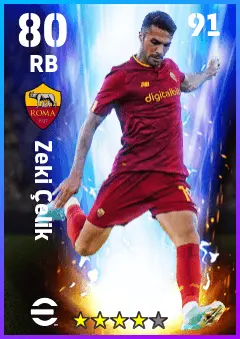 Zeki Celik eFootball 2026 player card — 80 OVR RB