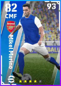 Mikel Merino eFootball 2026 player card — 82 OVR CMF