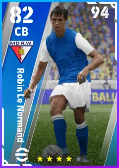 Robin Le Normand eFootball 2026 player card — 82 OVR CB