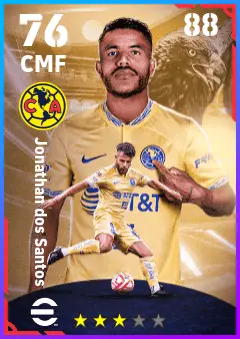 Jonathan dos Santos eFootball 2026 player card — 76 OVR CMF