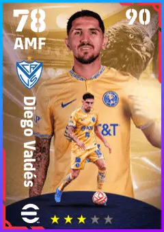 Diego Valdes eFootball 2026 player card — 78 OVR AMF