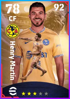 Henry Martin eFootball 2026 player card — 78 OVR CF